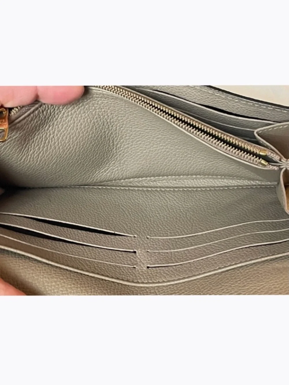 Louis Vuitton Empreinte BICOLOR Tourterelle Dove Grey Beige Creme SARAH WALLET